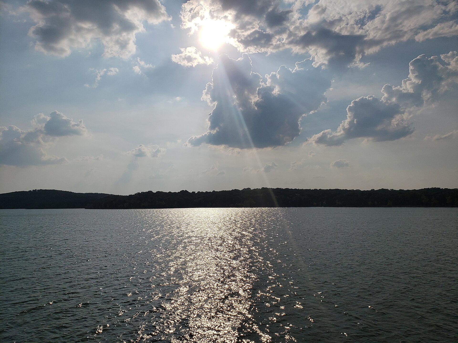 Table Rock Lake framed by green Ozark hills